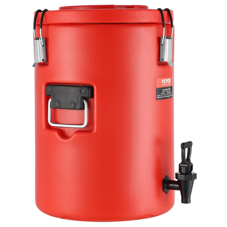 Stainless Steel Insulated Beverage Dispenser, 17.2 Liter, Thermal Hot and Cold Drink Server Dispenser with Spigot Handle, Food-grade for Hot Tea Coffee Water Restaurant Drink Shop