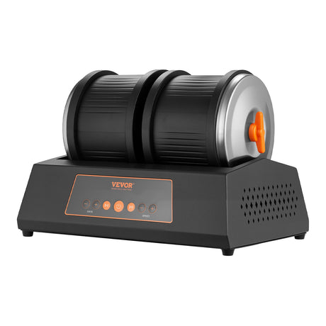 VEVOR Rock Tumbler Kit, 8 lbs Rock Polishing Kit, 4 Speed Settings 9-Day Polishing Timer Stone Polishing Kit, Double Barrel Rock Polisher with Adapter, Rock Polisher for Adults and Kids
