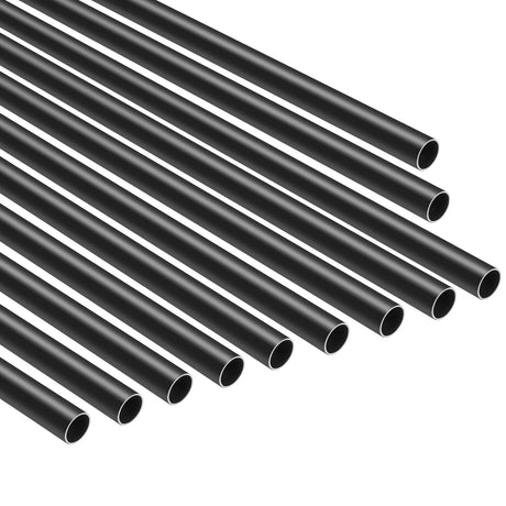 VEVOR Staircase Balusters 51 Pack, 660 mm Aluminum Stair Balusters, 19 mm Water-Proof Round Metal Spindle Railing, Hollow Deck Railing with Rail Caps & Screws for Stairs, Porch, Patio, Fence, Black