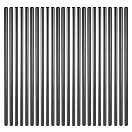 VEVOR Staircase Balusters 51 Pack, 660 mm Aluminum Stair Balusters, 19 mm Water-Proof Round Metal Spindle Railing, Hollow Deck Railing with Rail Caps & Screws for Stairs, Porch, Patio, Fence, Black