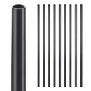 VEVOR Staircase Balusters 51 Pack, 813 mm Aluminum Stair Balusters, 19 mm Water-Proof Round Metal Spindle Railing, Hollow Deck Railing with Rail Caps & Screws for Stairs, Porch, Patio, Matte Black