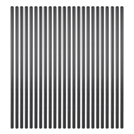 VEVOR Staircase Balusters 51 Pack, 813 mm Aluminum Stair Balusters, 19 mm Water-Proof Round Metal Spindle Railing, Hollow Deck Railing with Rail Caps & Screws for Stairs, Porch, Patio, Matte Black