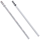 VEVOR Aluminum Grade Rod, 14-Feet/8ths 4 Sections Telescopic Measuring Rod, Double-Sided Scale 1/8in Leveling Rod Stick, Aluminum Alloy Survey Rod w/ Bubble Level &Carrying Bag for Houses,Walls,Floors