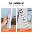 VEVOR Aluminum Grade Rod, 14-Feet/8ths 4 Sections Telescopic Measuring Rod, Double-Sided Scale 1/8in Leveling Rod Stick, Aluminum Alloy Survey Rod w/ Bubble Level &Carrying Bag for Houses,Walls,Floors