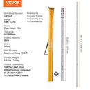 VEVOR Aluminum Grade Rod, 14-Feet/8ths 4 Sections Telescopic Measuring Rod, Double-Sided Scale 1/8in Leveling Rod Stick, Aluminum Alloy Survey Rod w/ Bubble Level &Carrying Bag for Houses,Walls,Floors