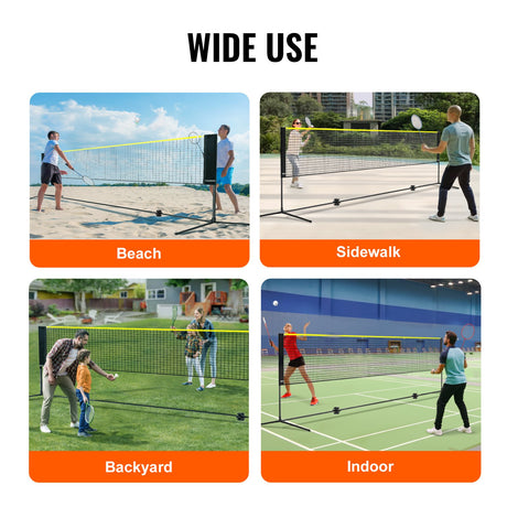 20ft Badminton Net Set Outdoor Portable Volleyball Pickleball Tennis Net