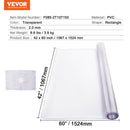 VEVOR Plastic Table Cover, 42 x 60 Inch 2.0 mm Thick Clear Table Protector, Rectangle PVC Desk Mat, Waterproof & Easy Cleaning Desk Pad Tablecloth, for Office Dresser Dining Room Table Night Stand