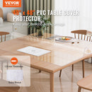 VEVOR Plastic Table Cover, 48 x 48 Inch 1.5 mm Thick Clear Table Protector, Square PVC Desk Mat, Waterproof & Easy Cleaning Desk Pad Tablecloth, for Office Dresser Dining Room Table Night Stand