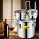 30L 8Gal Alcohol Distiller Water Spirit Boiler Home Brew Copper Alcohol Still