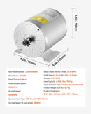 VEVOR 2000W Electric Brushless DC Motor Kit - 48V 4300rpm Motor with Upgraded Speed Controller and Throttle Grip Kit for Go Karts E-Bike Motorcycle Scooter DIY