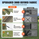 Pop Up Gazebo Tent, Pop-Up Screen Tent 6 Sided Canopy Sun Shelter with 6 Removable Privacy Wind Cloths & Mesh Windows, 10x10FT Quick Set Screen Tent with Mosquito Netting, Army Green