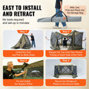 Pop Up Gazebo Tent, Pop-Up Screen Tent 6 Sided Canopy Sun Shelter with 6 Removable Privacy Wind Cloths & Mesh Windows, 12x12FT Quick Set Screen Tent with Mosquito Netting, Army Green