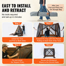 Pop Up Gazebo Tent, Pop-Up Screen Tent 4 Sided Canopy Sun Shelter with 4 Removable Privacy Wind Cloths & Mesh Windows, 6x6FT Quick Set Screen Tent with Mosquito Netting, Brown