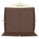 Pop Up Gazebo Tent, Pop-Up Screen Tent 4 Sided Canopy Sun Shelter with 4 Removable Privacy Wind Cloths & Mesh Windows, 6x6FT Quick Set Screen Tent with Mosquito Netting, Brown