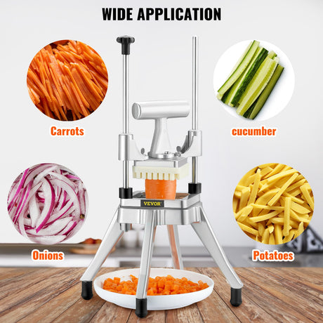 VEVOR Commercial Vegetable Fruit Chopper 1/4