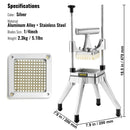 VEVOR Commercial Vegetable Fruit Chopper 1/4" Blade Heavy Duty Professional Food Dicer Kattex French Fry Cutter Onion Slicer Stainless Steel for Tomato Peppers Potato Mushroom