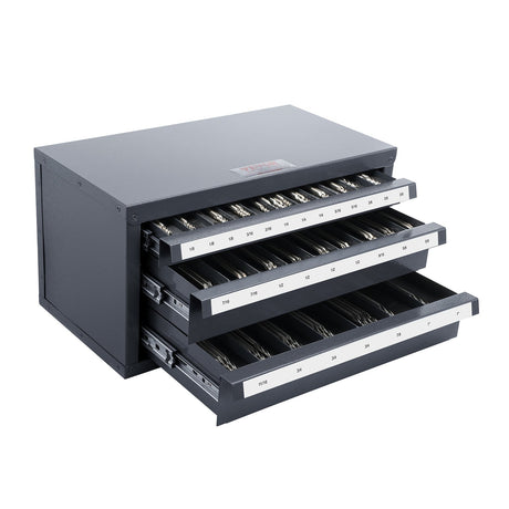 VEVOR End Mill Dispenser Cabinet, Three-Drawer End Mill Organizer Cabinet for 1/8