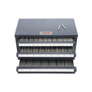 VEVOR End Mill Dispenser Cabinet, Three-Drawer End Mill Organizer Cabinet for 1/8" to 1", Steel End Mill Dispenser Organizer Cabinet with Labels, 29-Compartment Stackable for End Mill Storage
