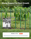 VEVOR Garden Stakes, 50 Pack, 1170 mm, Plastic Coated Metal Tomato Stakes, Garden Sticks for Plants Support, with Pointed End and Non-Slip Bumps for Growing Climbing Plants, Outdoor Vegetables