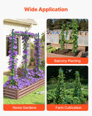 VEVOR Garden Stakes, 25 Pack, 2100 mm, Plastic Coated Metal Tomato Stakes, Garden Sticks for Plants Support, with Pointed End and Non-Slip Bumps for Growing Climbing Plants, Outdoor Vegetables