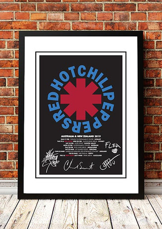 Red Hot Chili Peppers 'Australian / NZ Tour' Poster 2019- Framed A4