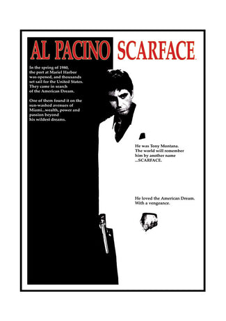 Scarface' Cult Movie Poster! - Framed A4