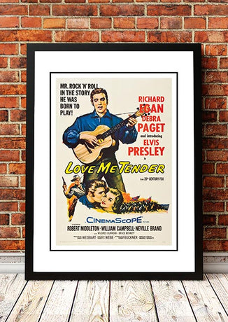 Elvis 'Love Me Tender' Framed Movie Poster! - Framed A3