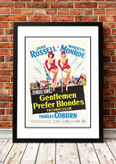 Marilyn Monroe ‘Gentlemen Prefer Blondes’ Framed Movie Poster! - Framed A3