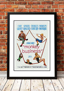 Marilyn Monroe ‘Monkey Business’ Framed Movie Poster! - Framed A4