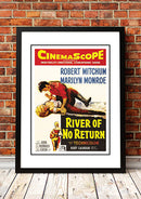 Marilyn Monroe ‘River of No Return’ Framed Movie Poster! - Framed A3