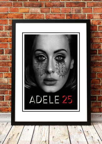 Adele '25' In Store Promotional Poster - Framed A3