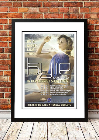 Kylie Minogue ‘On A Night Like This’ Australian Tour Poster 2001 - Framed A4
