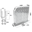 Alpen Outdoor Base Mount 2mm Thickness Aluminium Diesel Heater Fuel Tank Cover Left for 10L 15L Fuel Tank Silver