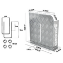 Alpen Outdoor Silver Fuel Tank Cover Right SideBase Mount 2mm Thickness Aluminium Diesel Heater Fuel Tank Cover Right for 10L 15L Silver