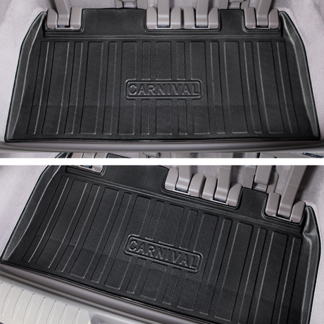 Cargo Mat Kia Carnival 2021-2023 Boot Liner Frunk Mat TPE Cargo Liner All Weather TPE Mat Accessories Rear Trunk Mat Water Proof