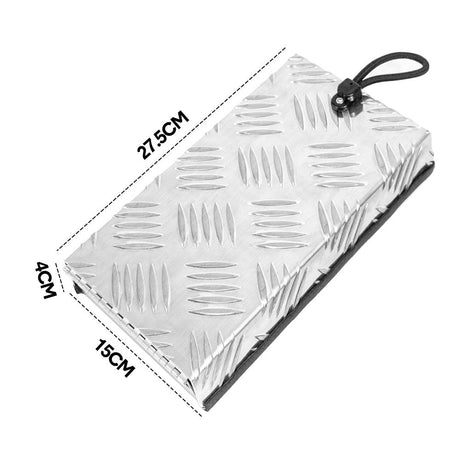 Truma Cowl Cover Silver Universal Aluminum Checker Plate External Flue Vent Spraying Console Replacement Part Fits Truma Water Heater 27x15x4cm