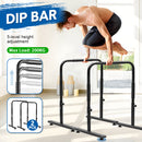 Set of 2 Functional Fitness Dip Stands Station Height Adjustable Dip Bars Portable Parallettes Calisthenics Equipment Safety for Home Gym Strength Training