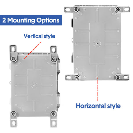 Electrical ABS Junction Box IP66 Waterproof Electrical Enclosure with Clear Hinged Cover and Mounting Plate for Electrical Project 30x20x17cm