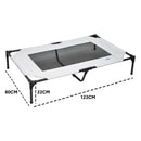 Raised Dog Bed Large Elevated Pet Bed Scratch and Moisture Resistant Breathable Kennel with Non-Slip Feet Indoor Outdoor for All Seasons Max Load 100kg
