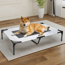 Raised Dog Bed Large Elevated Pet Bed Scratch and Moisture Resistant Breathable Kennel with Non-Slip Feet Indoor Outdoor for All Seasons Max Load 100kg