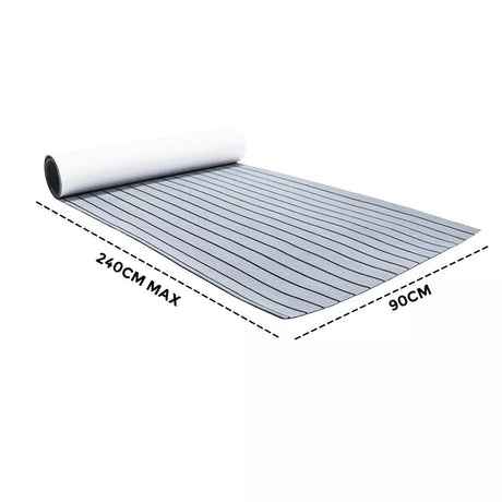 EVA Boat Flooring Mat Foam Boat Decking Faux Teak Marine Mat Boat Carpet Sea Deck Marine Flooring for Motorboat RV Yacht Kayak Surfboard 240cmx90cm