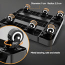 6-Wheel Folding Hand Truck Heavy Duty 227kg Capacity Collapsible Trolley with Elastic Strap Triple-Axle All-Terrain Design Moving RV Camping Warehouse
