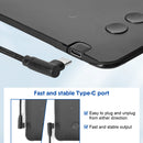Digital Graphics Tablet Drawing Pad 8192 Levels Large Working Area 285x180mm Compatible with Win/MacOS Support PC/Mobile for Drawing Designing Teaching