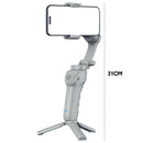 Portable Mobile Intelligent Gimbal 3 Axis Handheld Foldable and Rechargeable Smartphone Stabilizer 8 Modes with Tripod for Video Recording Face Tracking