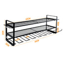 Power Tool Organizer Wall Mount 7 Drill Holder 3 Layer Heavy Duty Metal for Drill Plier Hammer Rack Suitable for Workshop Garage