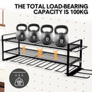 Power Tool Organizer Wall Mount 7 Drill Holder 3 Layer Heavy Duty Metal for Drill Plier Hammer Rack Suitable for Workshop Garage
