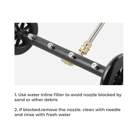 Alston Pressure Water Spray Car Undercarriage Cleaner Washer Max 4000PSI Chassis Washer Surface Cleaner 1/4 Quick Connector with Wands for Car Ground Cleaning