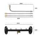 Alston Pressure Water Spray Car Undercarriage Cleaner Washer Max 4000PSI Chassis Washer Surface Cleaner 1/4 Quick Connector with Wands for Car Ground Cleaning