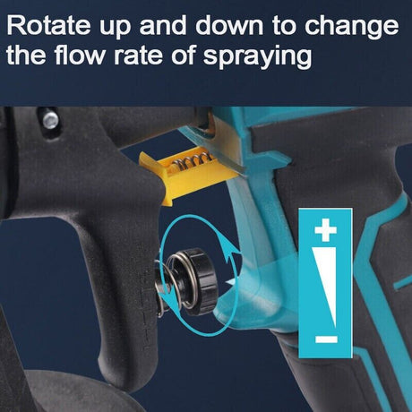 1400ml Cordless High Pressure Spray Gun Flow Adjustable Spray Gun Paint Sprayer Home Interior Exterior With 2 Nozzles For Makita 21V Battery-Skin Only