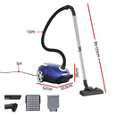DEVANTI Bagged Vacuum Cleaner Powerful Suction for Carpet Wood Tile Floor